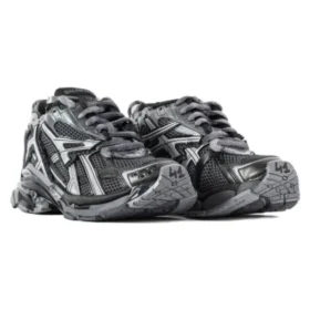 Runner Sneakers “Σκούρο γκρι και μαύρο πλέγμα και νάιλον” 677403W3RBR1515