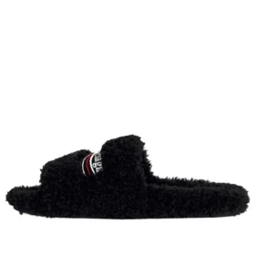 Σαγιονάρες με γούνα «Black» 654261W2DO11096
