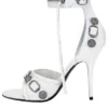 Σανδάλια Cagole 110mm «White Arena Lambskin» 743057WAD4E9081