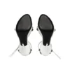 Σανδάλια Cagole 110mm «White Arena Lambskin» 743057WAD4E9081