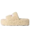 Σανδάλια με πλατφόρμα και γούνα “Beige” 762826W2DO19796