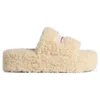Σανδάλια με πλατφόρμα και γούνα “Beige” 762826W2DO19796