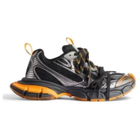 Sneakers 3XL «Μαύρο Πορτοκαλί Γκρι Πλέγμα και Πολυουρεθάνη» 734734W3XL31178