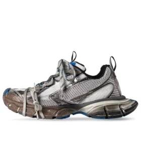 Sneakers 3XL «Worn Out Grey White and Blue Mesh and Polyurethane» 734734W3XL71214