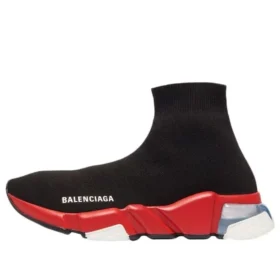Sneakers Speed 1.0 «Μαύρο-Κόκκινο με Διαφανή Σόλα Λευκό» 607544W05GH1038