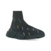 Sneakers Speed 2.0 “Ανακυκλωμένο πλεκτό μαύρο με πολύχρωμο λογότυπο σε όλη την επιφάνεια” 617239W2DF01088