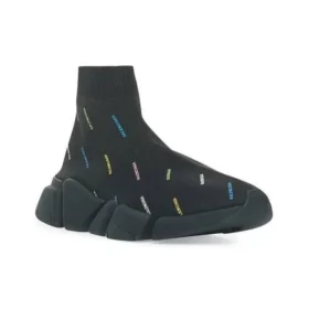 Sneakers Speed 2.0 “Ανακυκλωμένο πλεκτό μαύρο με πολύχρωμο λογότυπο σε όλη την επιφάνεια” 617239W2DF01088