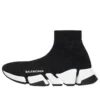 Sneakers Speed 2.0 «Μαύρο γυαλιστερό πλεκτό με λευκή σόλα» 636833W2DC11091