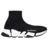 Sneakers Speed 2.0 «Μαύρο γυαλιστερό πλεκτό με λευκή σόλα» 636833W2DC11091