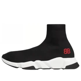 Sneakers Speed «Μαύρο πλεκτό με κόκκινο λογότυπο BB» 514218W05G01000
