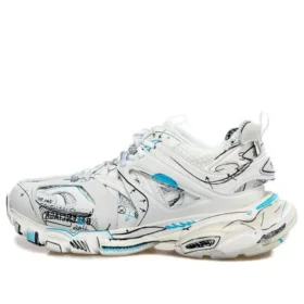 Sneakers Track 1.0 «Λευκό-Μπλε Πλέγμα και Νάιλον με Γκράφιτι» 542023W3SRA9014