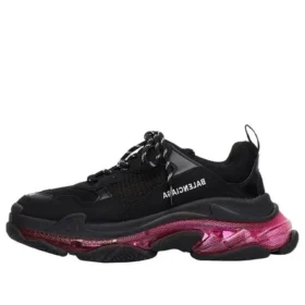 Sneakers Triple S “Clear Sole – Μαύρο Ροζ Νέον” 541624W2FR11053