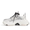 Sneakers Triple S «Μαύρο Λευκό Ασημί με διπλό αφρό και πλέγμα» 524039W2FWM8191