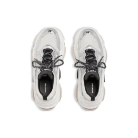 Sneakers Triple S «Μαύρο Λευκό Ασημί με διπλό αφρό και πλέγμα» 524039W2FWM8191