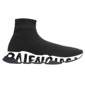 Speed 1.0 Ανακυκλωμένα πλεκτά Sneakers με γκράφιτι “Black” 645334W2DB71015