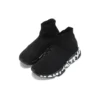Speed Graffiti Sneakers “Μαύρο πλεκτό με λευκή σόλα γκράφιτι” 605942W2DB71006
