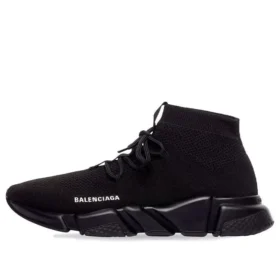 Speed Sneakers με γρήγορο δέσιμο «Μαύρο ανακυκλωμένο πλεκτό και μαύρη σόλα» 587289W2DB11013