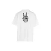 SS21 Drip Peace Μεγάλο μέγεθος με τύπωμα χαμόγελου Casual GS Λευκό 641675TKVA18639