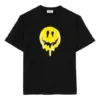 SS21 Drip Peace Μπλούζα με στάμπα, φαρδιά εφαρμογή, μαύρη 641655TKVA11012