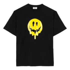 SS21 Drip Peace Μπλούζα με στάμπα, φαρδιά εφαρμογή, μαύρη 641655TKVA11012
