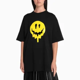 SS21 Drip Peace Μπλούζα με στάμπα, φαρδιά εφαρμογή, μαύρη 641655TKVA11012
