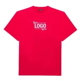 SS21 Με τύπωμα αλφαβήτου, κοντομάνικο, Unisex, Κόκκινο 651795TKV816295