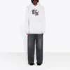 SS21 Μικρό μοτίβο με εκτύπωση καρτούν, Unisex, Λευκό 578135TJVE69000