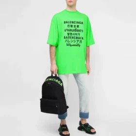 SS21 Μοτίβο με λέξεις, κοντομάνικο, Unisex, Πράσινο 641614TJVI34162