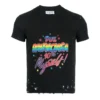T-shirt από τζέρσεϊ με γραφικά και φθαρμένη εμφάνιση, στενή εφαρμογή “Washed Black” 612964TMVH31055