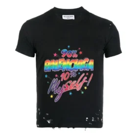 T-shirt από τζέρσεϊ με γραφικά και φθαρμένη εμφάνιση, στενή εφαρμογή “Washed Black” 612964TMVH31055