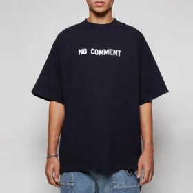T-shirt από βαμβάκι No Comment «Navy» 684155TLVG33967