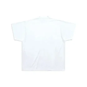 T-shirt Back Flip Oversized Λευκό Μαύρο” 739028TPVF99040