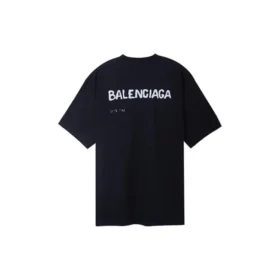 T-shirt Balenciaga με χειροποίητο σχέδιο, Large Fit «Μαύρο» 641675TOVO51070