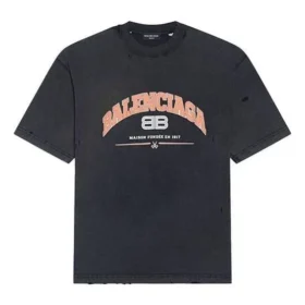 T-shirt Balenciaga με μεσαία εφαρμογή «Μαύρο» 612966TLVJ11074