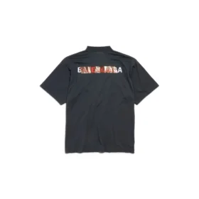 T-shirt Balenciaga με ταινία στην πλάτη “Μαύρο” 764235TSVG28737