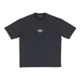 T-shirt BB Paris Icon με μεσαία εφαρμογή «Μαύρο Λευκό» 612966TMVG79034