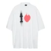 T-shirt I Love, φαρδιά εφαρμογή “Λευκό” 744439TOVH39081