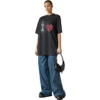 T-shirt «I Love» με φαρδιά εφαρμογή «Μαύρο» 744439TOVH39034