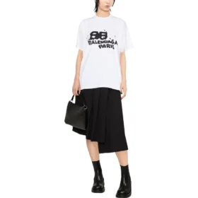 T-shirt με χειροποίητο BB Icon, μεσαία εφαρμογή «Λευκό» 612965TNVN49040