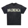 T-shirt με διπλό μπροστινό μέρος “Washed Black” 791615TQVQ61021