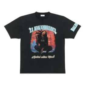 T-shirt με εμπορικά προϊόντα της Aya Nakamura, μέγεθος Large, «Μαύρο» 641655TMV861055