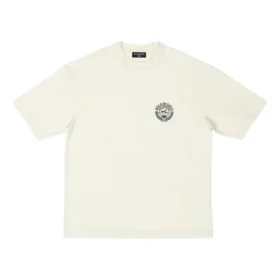 T-shirt με κοντά μανίκια και λογότυπο Scissor Crest «Cream» 612966TMVA29069