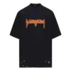 T-shirt με κοντά μανίκια Metallica, Oversized Fit «Μαύρο-Πορτοκαλί» 694576TMV881055
