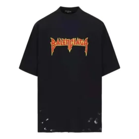 T-shirt με κοντά μανίκια Metallica, Oversized Fit «Μαύρο-Πορτοκαλί» 694576TMV881055