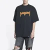 T-shirt με κοντά μανίκια Metallica, Oversized Fit «Μαύρο-Πορτοκαλί» 694576TMV881055