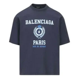 T-shirt με κοντό μανίκι και λογότυπο Varsity “Navy” 612966TMV954140