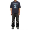 T-shirt με κοντό μανίκι και λογότυπο Varsity “Navy” 612966TMV954140