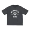 T-shirt με κοντό μανίκι και λογότυπο Varsity «Washed Black» 612966TMV981000