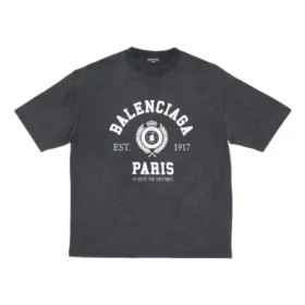T-shirt με κοντό μανίκι και λογότυπο Varsity «Washed Black» 612966TMV981000