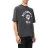 T-shirt με κοντό μανίκι και λογότυπο Varsity «Washed Black» 612966TMV981000